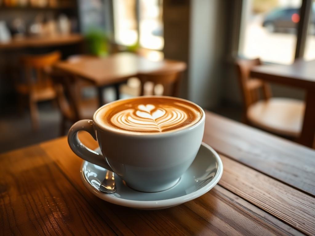 Artisan coffee served with a pastry at Anne